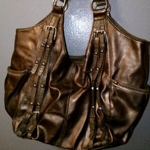 Elegant Brown Leather Tote Bag Kathy van zeeland